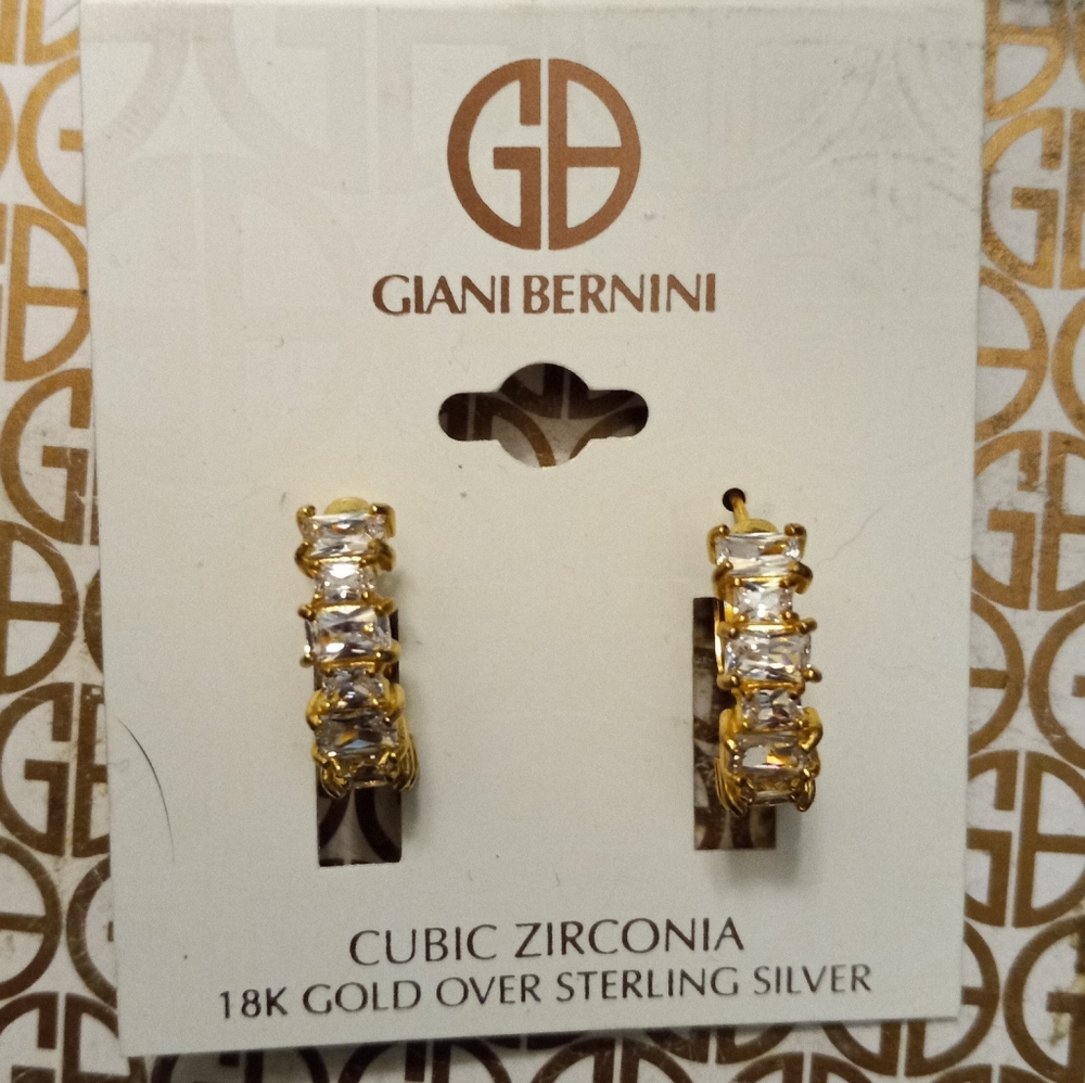 Giani Bernini earrings, 18k gold over sterling silver